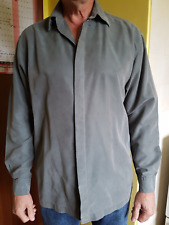 Debenhams Casual Club soft touch long-sleeved olive green shirt, size M