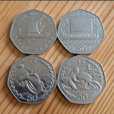 4x Isle if Man 50p VIKING SHIP