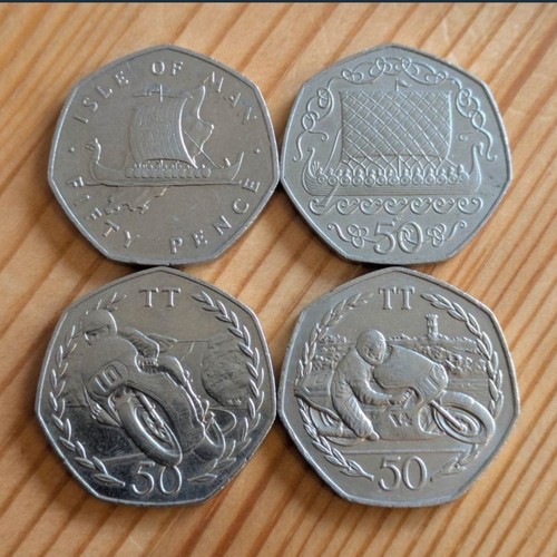 Isle man 50p viking ship - viking,