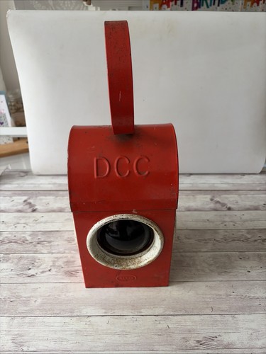 Vintage railway lamp red dcc - lamp,