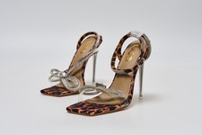 Ego Sandals Women's Size UK 5 EU 38 US 7 Leopard Print High Heels Embellished