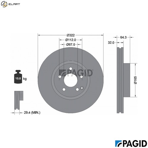 Brake disc 54635nhc - brake,