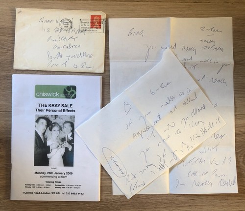 Reg kray letter - reg,