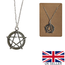 Pentacle Necklace Gothic Pagan Chain Satan Goth Pentagram Wiccan Witch Gift