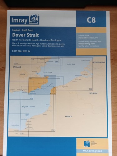Imray nautical chart - nautical, c8