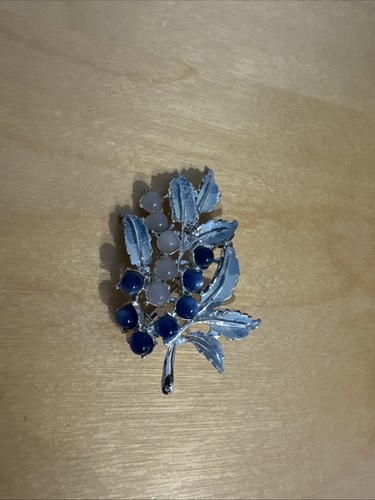 Vintage silver brooch - silver, with