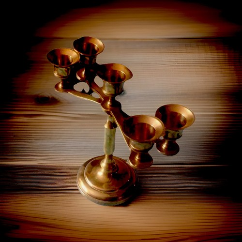 Vintage solid brass four armed - vintage,