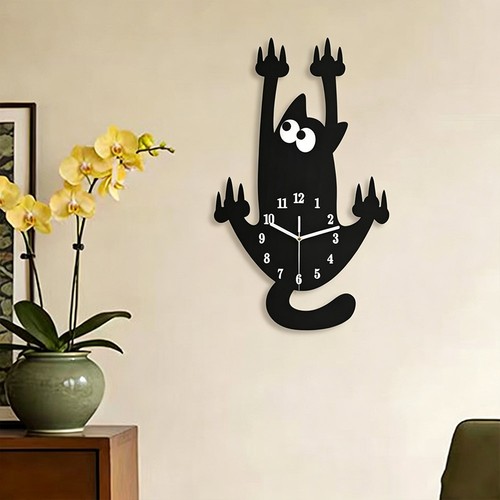 Black cat wall - cat,