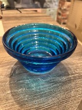 Blenko Turquoise Blue Pyramid