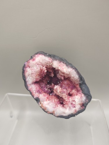 Pink amethyst geode rock - pink,