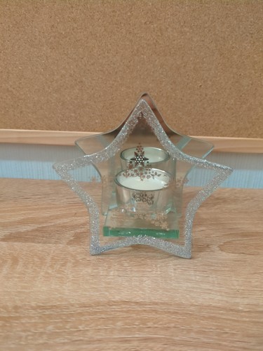 Glitter star glass single - glass,