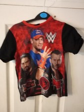 WWE Boys Official Pyjama Top Size  7-8 Yrs Excellent Condition Red And Black