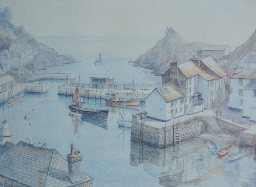 Polperro cornwall print a - print,