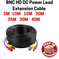 BNC DC CCTV CABLE VIDEO CAMERA DVR POWER EXTENSION LEAD 5M 10M 20M 30M 50M 100M