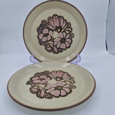 Kilncraft Festival Dinner Plates x 2 1970's Retro Vintage