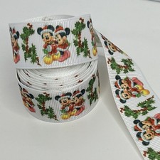 Minnie Mickey Mouse Christmas Disney Character Grossgrain Ribbon 1 Yard 25mm 1”