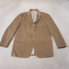 M&S Mens Jacket 40S Brown Camel Corduroy Blazer Sports Coat Country Hunting