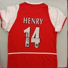 Thierry Henry Signed Arsenal FC Soccer Jersey With COA