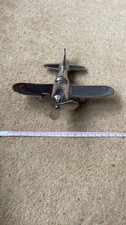 Vintage | Metal | Propellor Airplane | Desktop Decor Sculpture