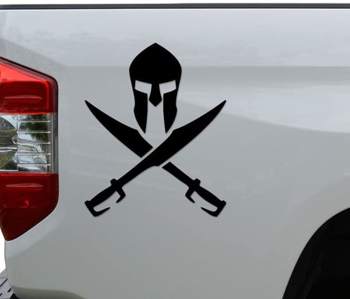 Crossed spartan swords car - spartan,