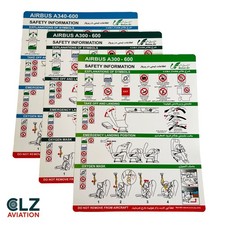 Mahan Air Airbus A340 Safety Card Set