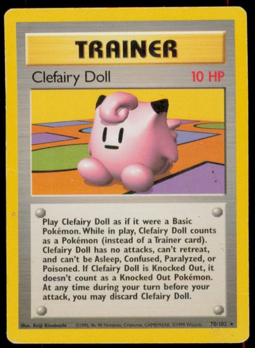 Clefairy doll 102 rare base - doll, 70/102