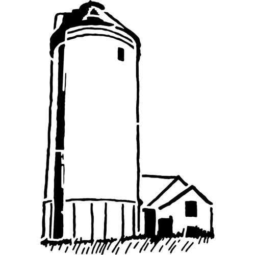 Grain silo stencils - silo', /