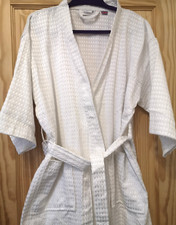 Unisex Waffle Bathrobe Spa Dressing Gown Robe. Cotton Blend Made in UK Lge