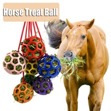 Horse Treat Ball Hay Feeder Ball Hanging Feeding Toy Relieve Stress Treat Ball