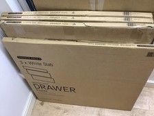 White Slab 4x 800mm width B&Q Kitchen Drawer Fronts 
