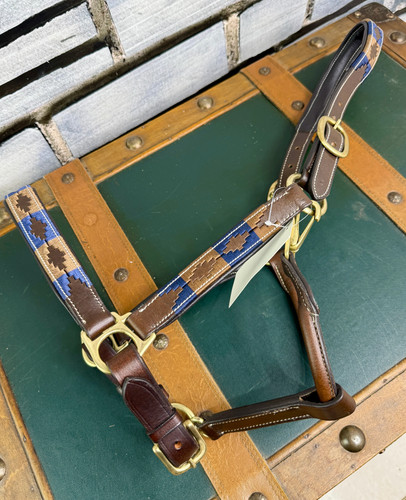 Leather padded polo headcollar - padded,