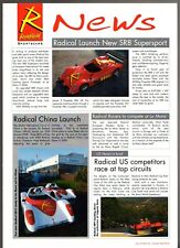 Radical News Issue 1 Autosport International 2008 UK Market Foldout Brochure 