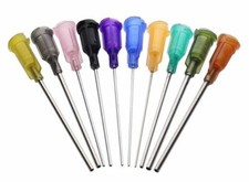 Syringe Blunt Tip Needles for Luer Dispensing - Glue oil liquids Ink + More *UK*