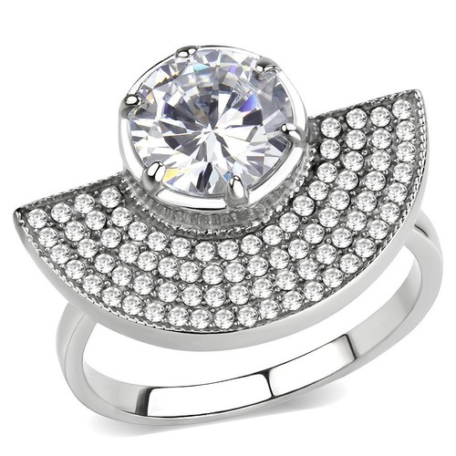 Art deco ring style silver