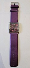 Marks And Spencer Square Ladies Watch Purple Colour Strap Untested