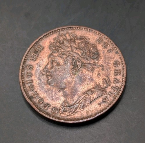 1825 farthing george coin - george, iv