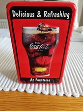 Coke Cola " Meet Me At The Soda Fountain" Metal Tin, 1997, Used,