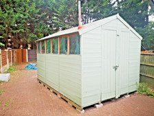 Large Wooden Garden Shed with Windows & Double Doors (356cm x 241cm x 229cm)