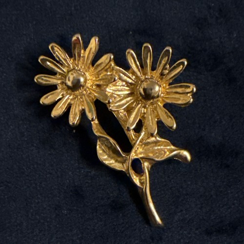 Vintage gold tone - , flower