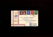 1937 King George VI Coronation illustrated FDC Glasgow reg CDS. Cat £40