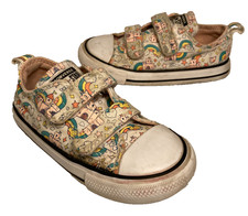 Converse Toddler Girls Double Strap Sneakers Shoes-Rainbow/Castles  (Size 8)