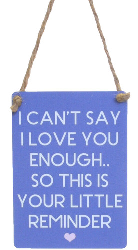 Hanging metal sign reminder - metal,
