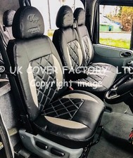VAN SEAT COVERS FOR FORD TRANSIT MK6 MK7  BENTLEY LEATHERETTE SILVER SIDES  A21