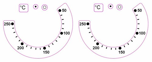 Oven temperature 250 - oven, 50-250