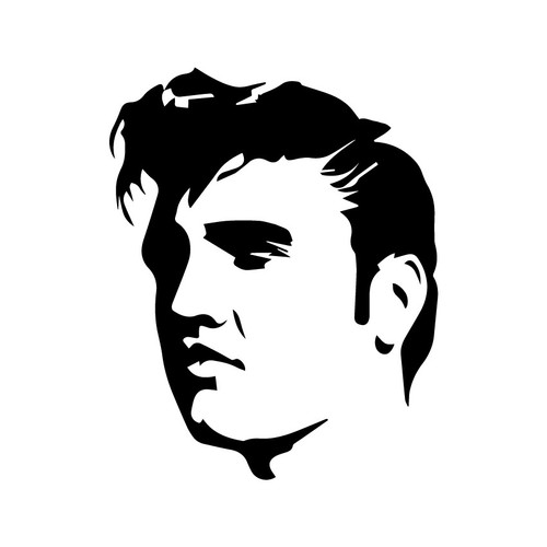 Elvis presley face - presley, silhouette