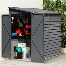 9FT Garden Garage Storage Shed Double Door Steel Frame Storage Bike Tool Sheds