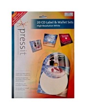 PressIt 25 CD Wallets (White)