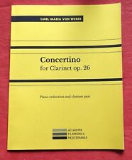 CONCERTINO for CLARINET op 26 by Carl MV Weber Piano Redaction & Clarinet Part