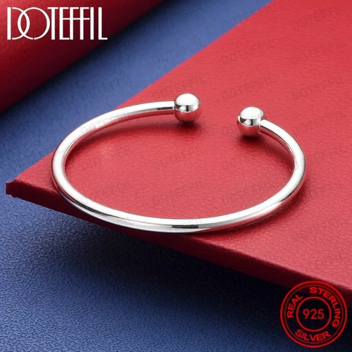 Silver smooth torque bangle - silver,