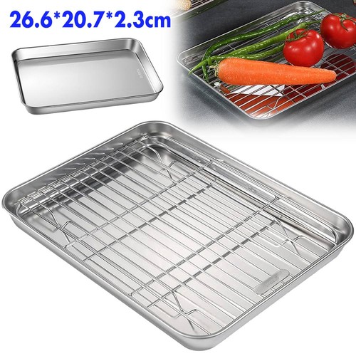 Stainless steel baking tray - steel,